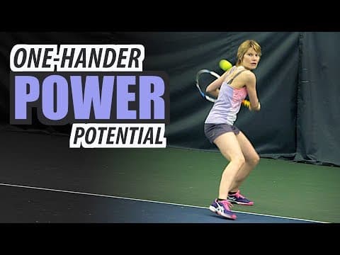 How to: Increase One-Handed Backhand POWER Potential - tennis lesson