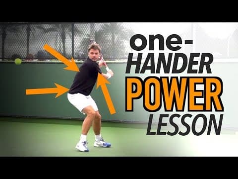 One-Handed Backhand POWER - tennis lesson