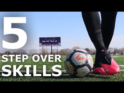 5 Easy Skills To Master Step Overs | Five Ball Mastery Exercises For Footballers